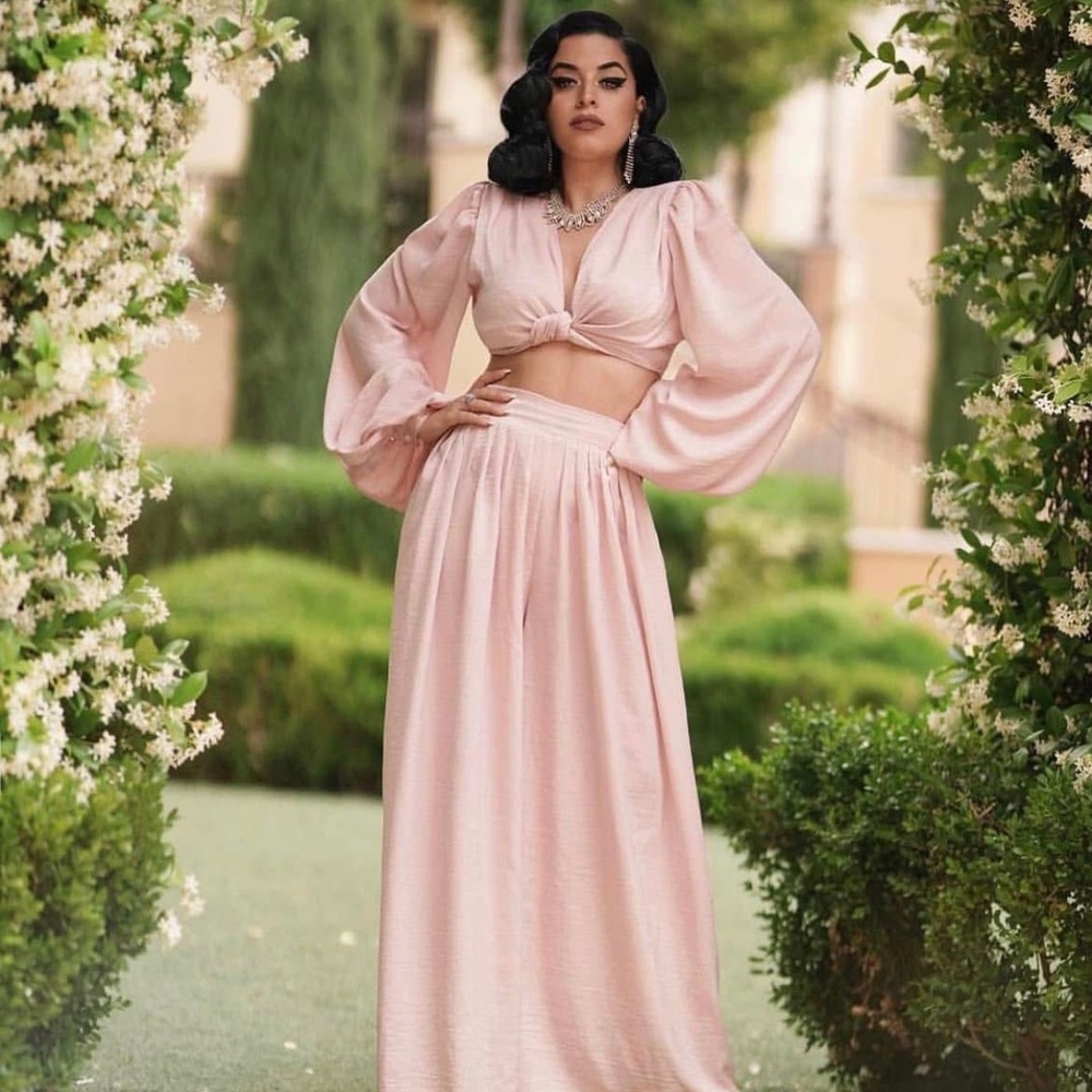 Vintage Vandilzm Pink  Blush Harlow Top and Pants Set